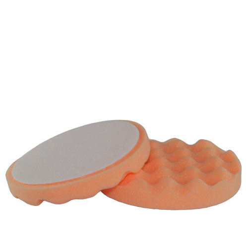 Premium Polierschwamm gewaffelt 125 x 25mm orange schleifen polieren